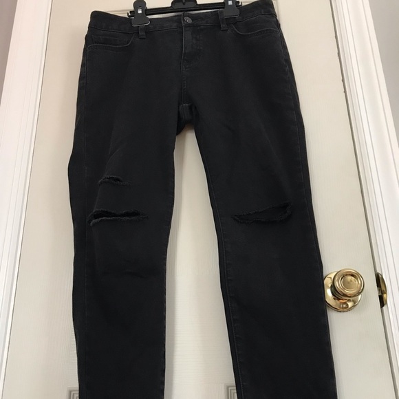 Vans Black Distressed Skinny Jeans Size 7/28 - Picture 1 of 9